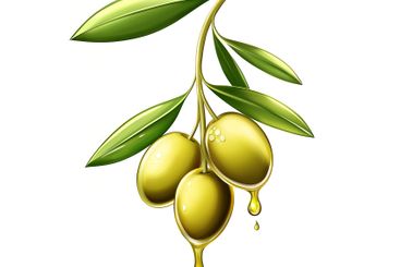 Olive Branch with Dripping Oil