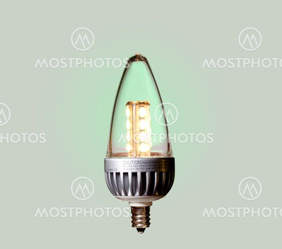 Green ecological LED bulb with path