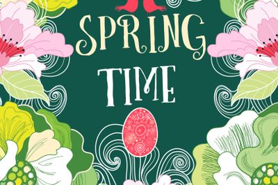 spring background with flowers