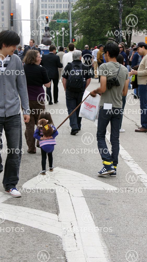 Kid on a leash