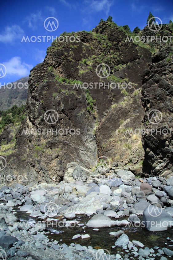 Volcano area on La Palma