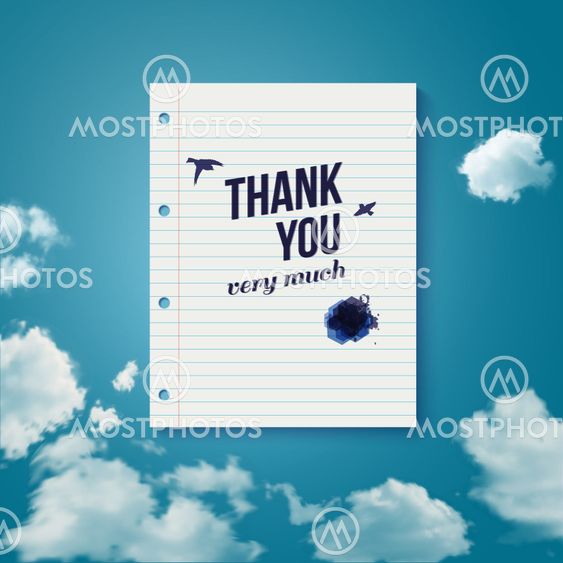Thank you card for different occasions.