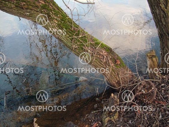spring lake - Boat under water