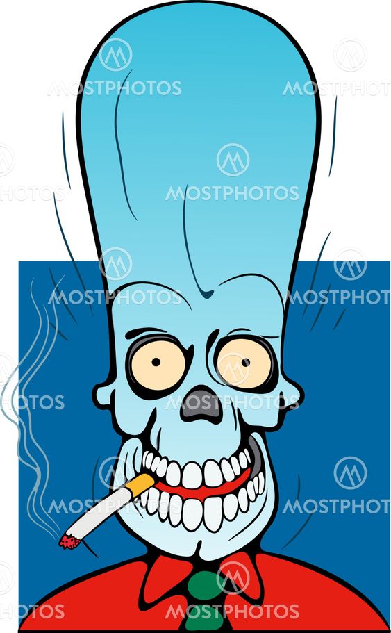 smoking skull
