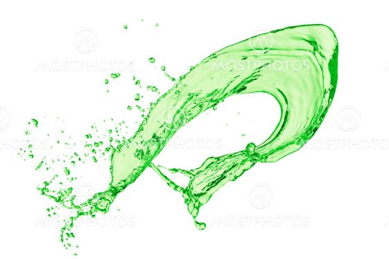 green liquid splash
