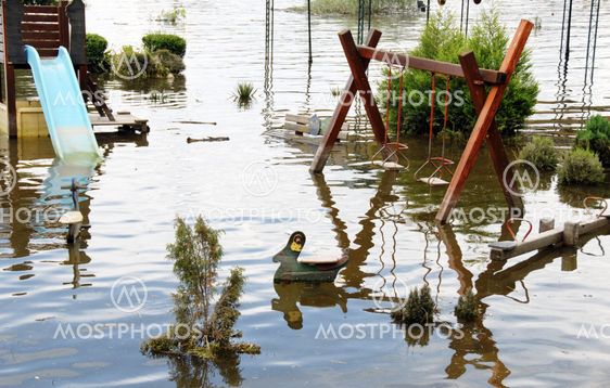 Flood on playground