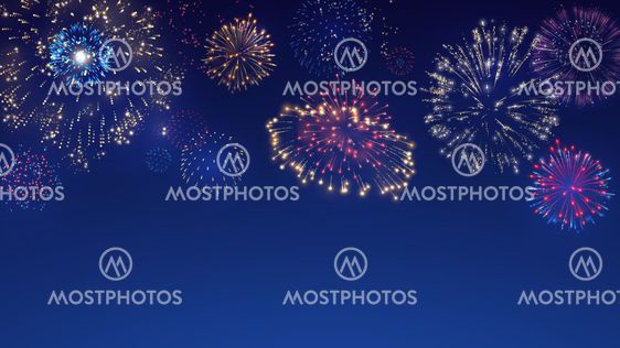 Fireworks in sky.