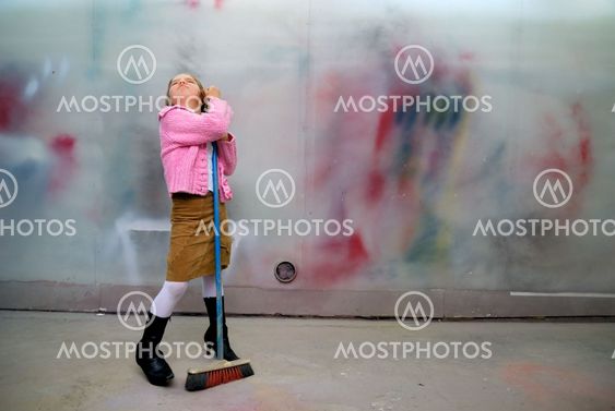 Cute little girl having fun