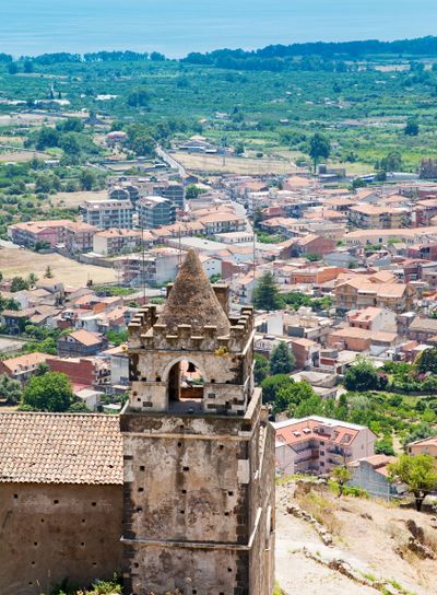 medieval chapel and seacoast in Sicily