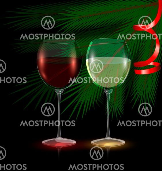 festive glasses of wine