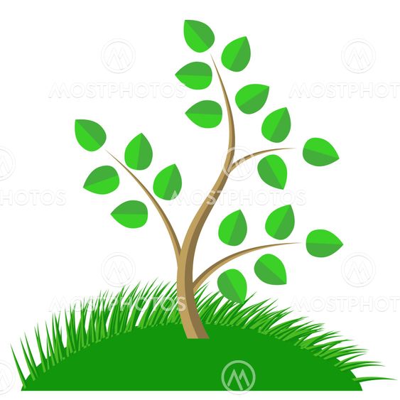 Green Cartoon Tree