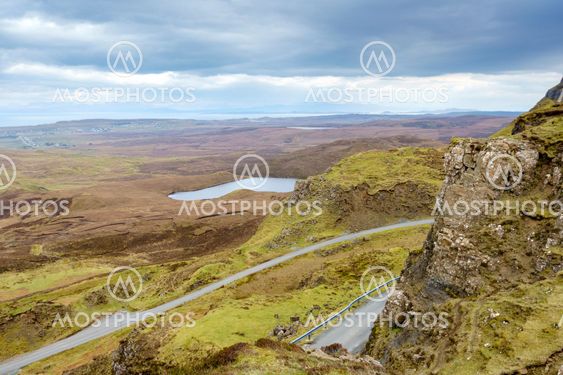 Quiraing mountain, Isle of Skye, Scotland.