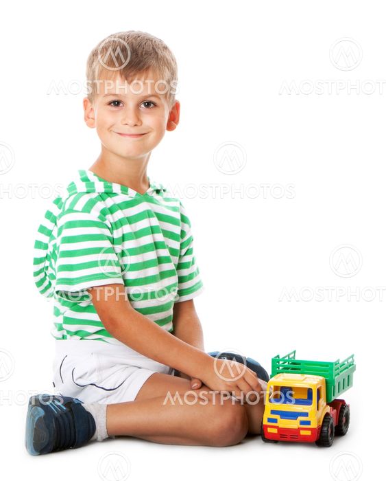 Boy with a toy