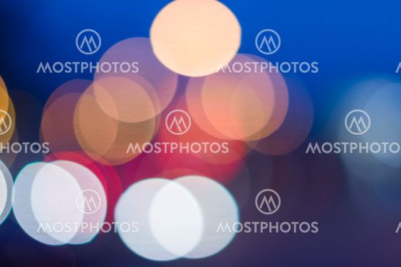 Night city blurred lights background