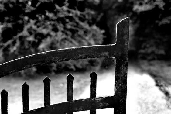 gate at the cemetery