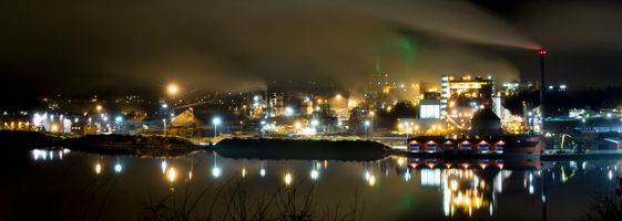 Paper Mill Industry in Örnsköldsvik, Sweden