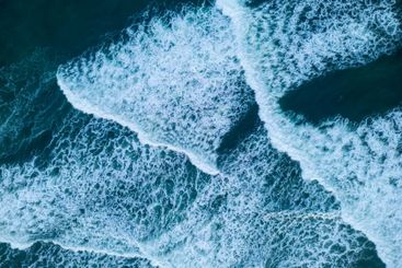 Drone shot of northern ocean seashore