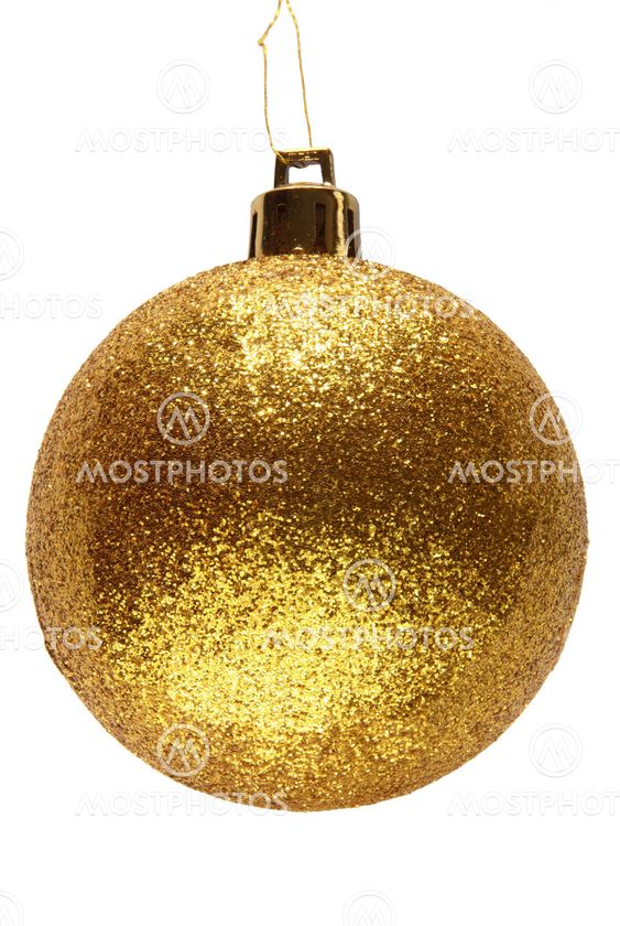 Guld glitter jul julgranskula bollen.
