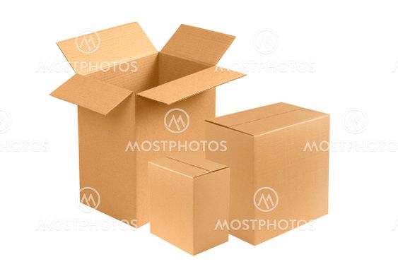 New brown cardboard boxes