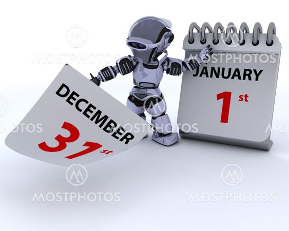robot with a calender