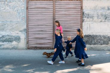 Single parent family, One-Parent Family. Single mother,...