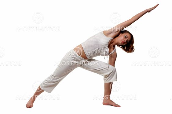 Woman stretching