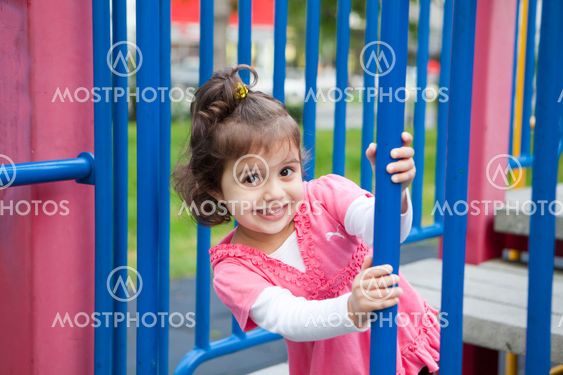 Cute little girl having fun