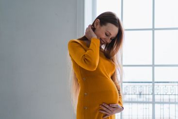 Pregnancy motherhood people expectation future. Pregnant...