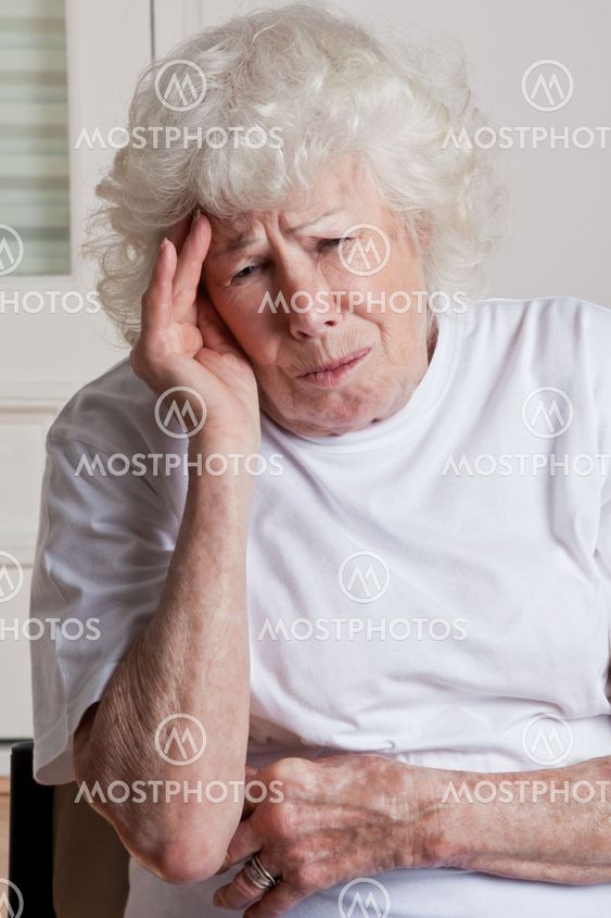 Senior Woman having Headache