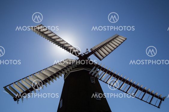 Historic Danish Windmill Silhouette