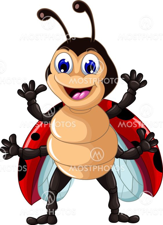 Ladybug cartoon posing