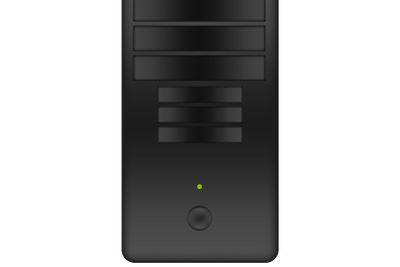 Black plastic computer case icon