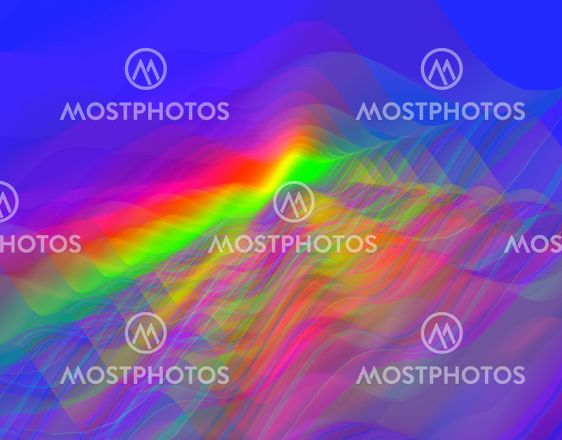 Colorful fractal decorative feature, magic splendor,...