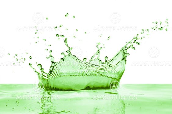 green liquid splash