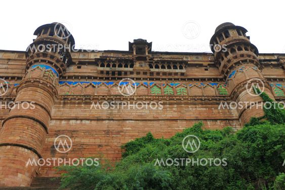 Gwalior india fort and Gurdwara Bandi Chhor marble Temple