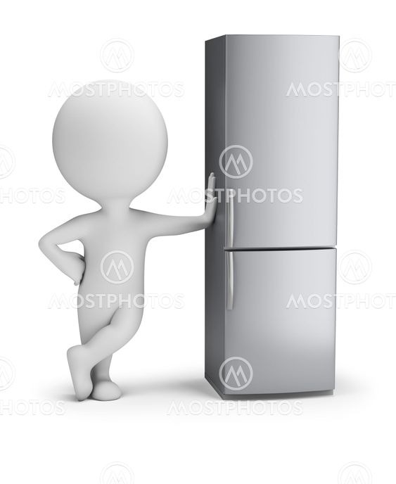 3d small people - fridge