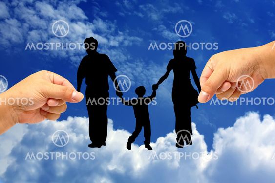 Hand with family