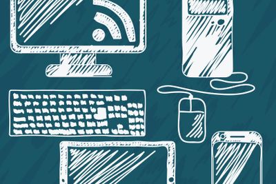 Digital devices hand drawn