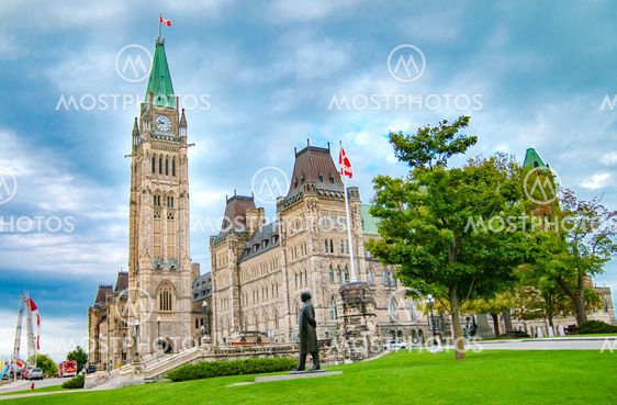 Parliament With Angry Blue Sky