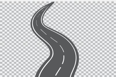 Receding into the distance the road with white markings....