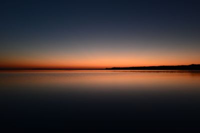 Twilight sky over the lake in the beautiful colors of the...