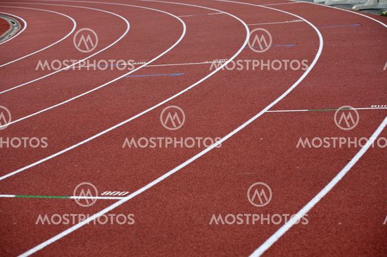bent lines of a marking of stadium