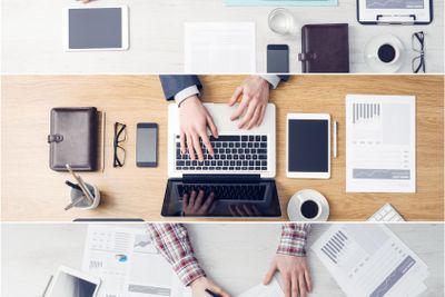 Business concept collage