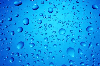 Drops of water on glass