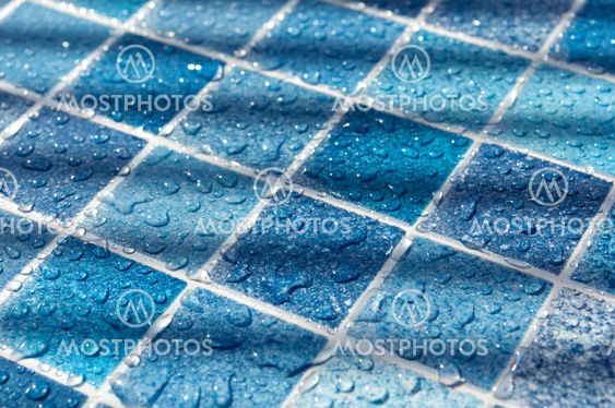 Blue Tiles in Swimming Pool