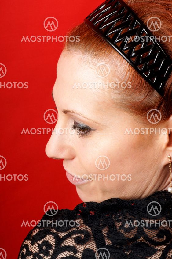 Red hair woman portrait