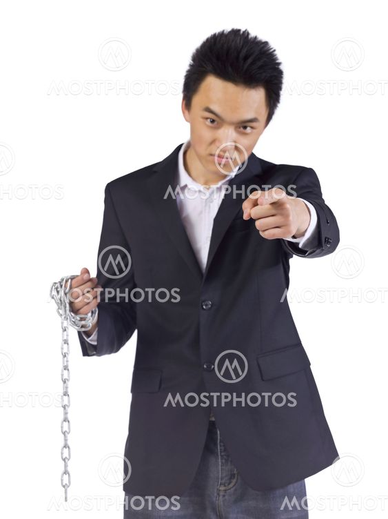 young man with chain