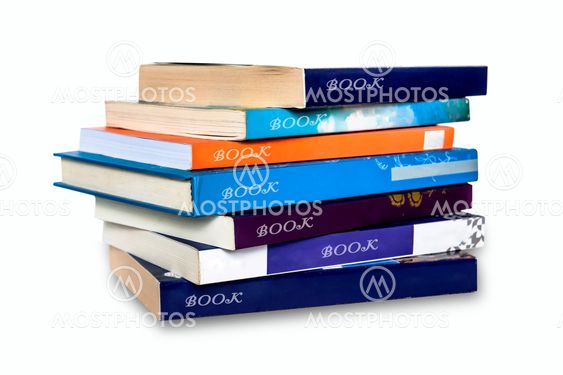 books isolated on white background