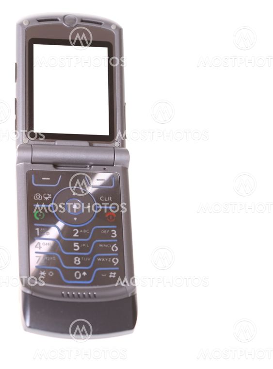 cell phone on white background