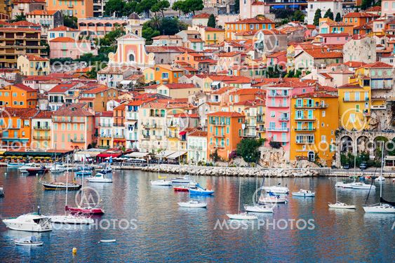 Villefranche-sur-Mer view on French Riviera